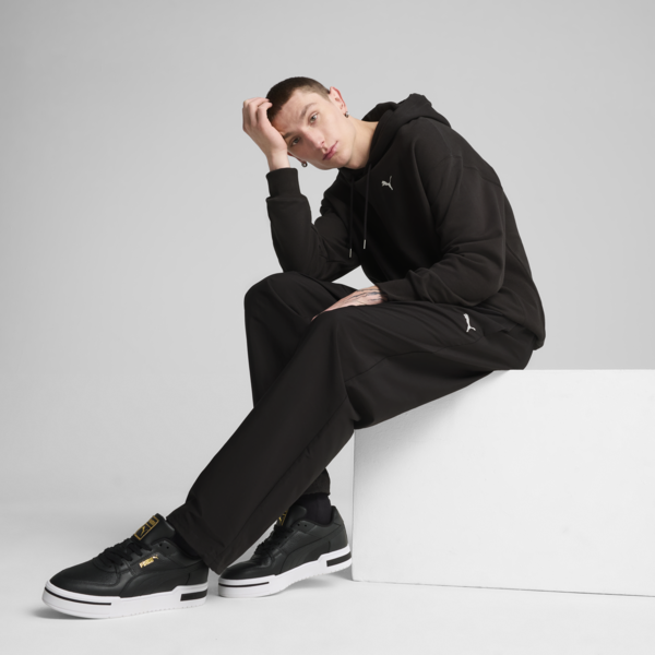 Buzo holgado con capucha WARDROBE Essentials para hombre, PUMA Black, large-ARG
