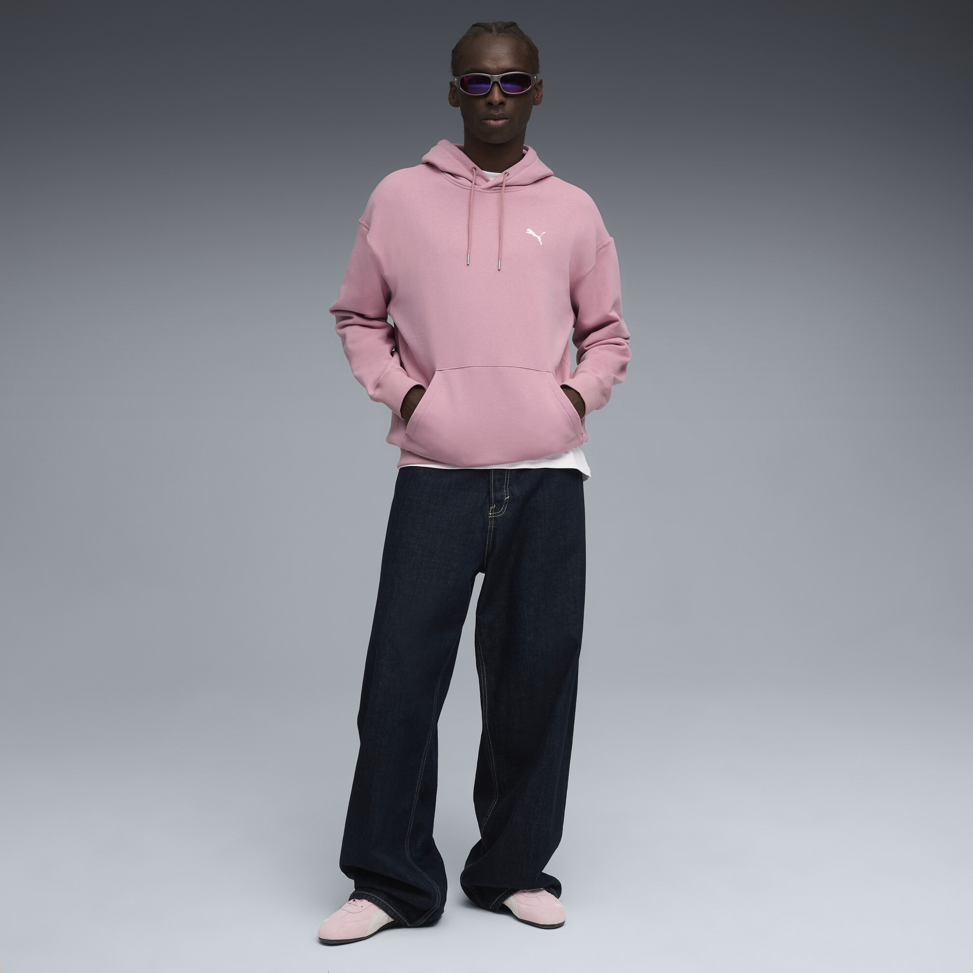 PUMA WARDROBE ESS Relaxed hoodie voor Heren, Roze, Maat M thumbnail 4