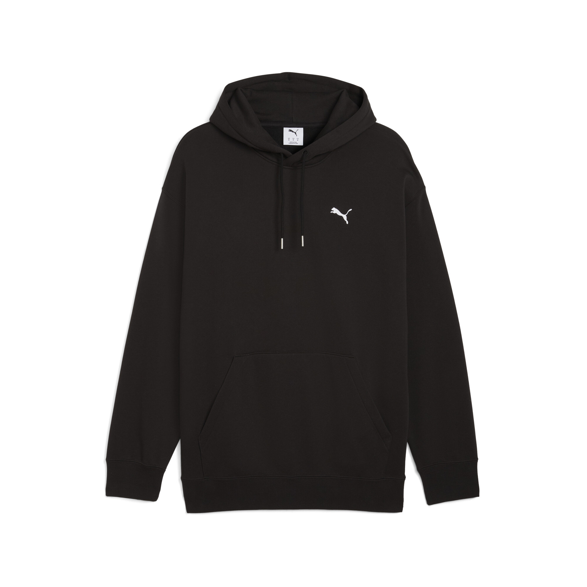 PUMA Wardrobe Essentials relaxte fleece hoodie voor Heren, Zwart, Maat XL thumbnail 3