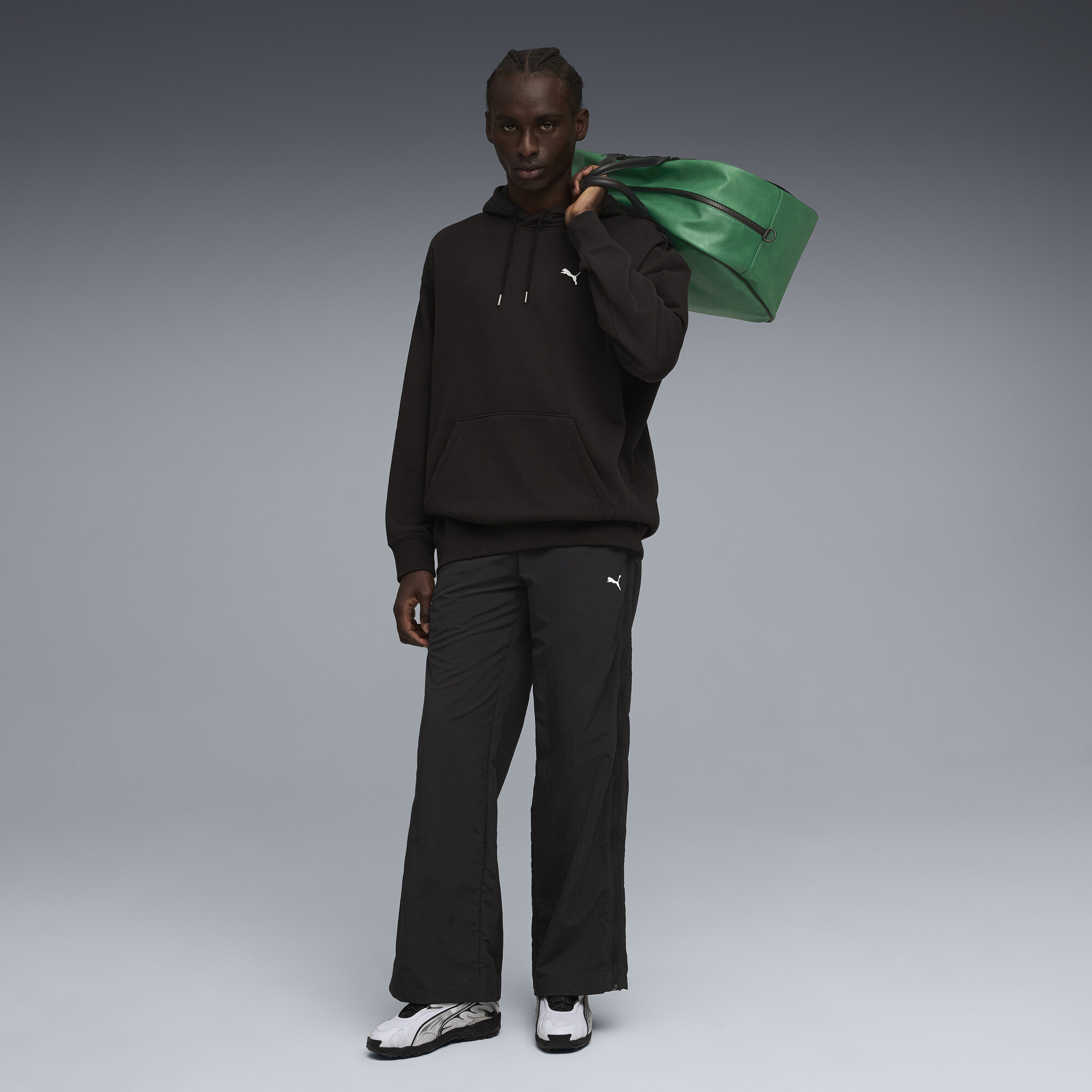 PUMA Wardrobe Essentials relaxte fleece hoodie voor Heren, Zwart, Maat XL thumbnail 4