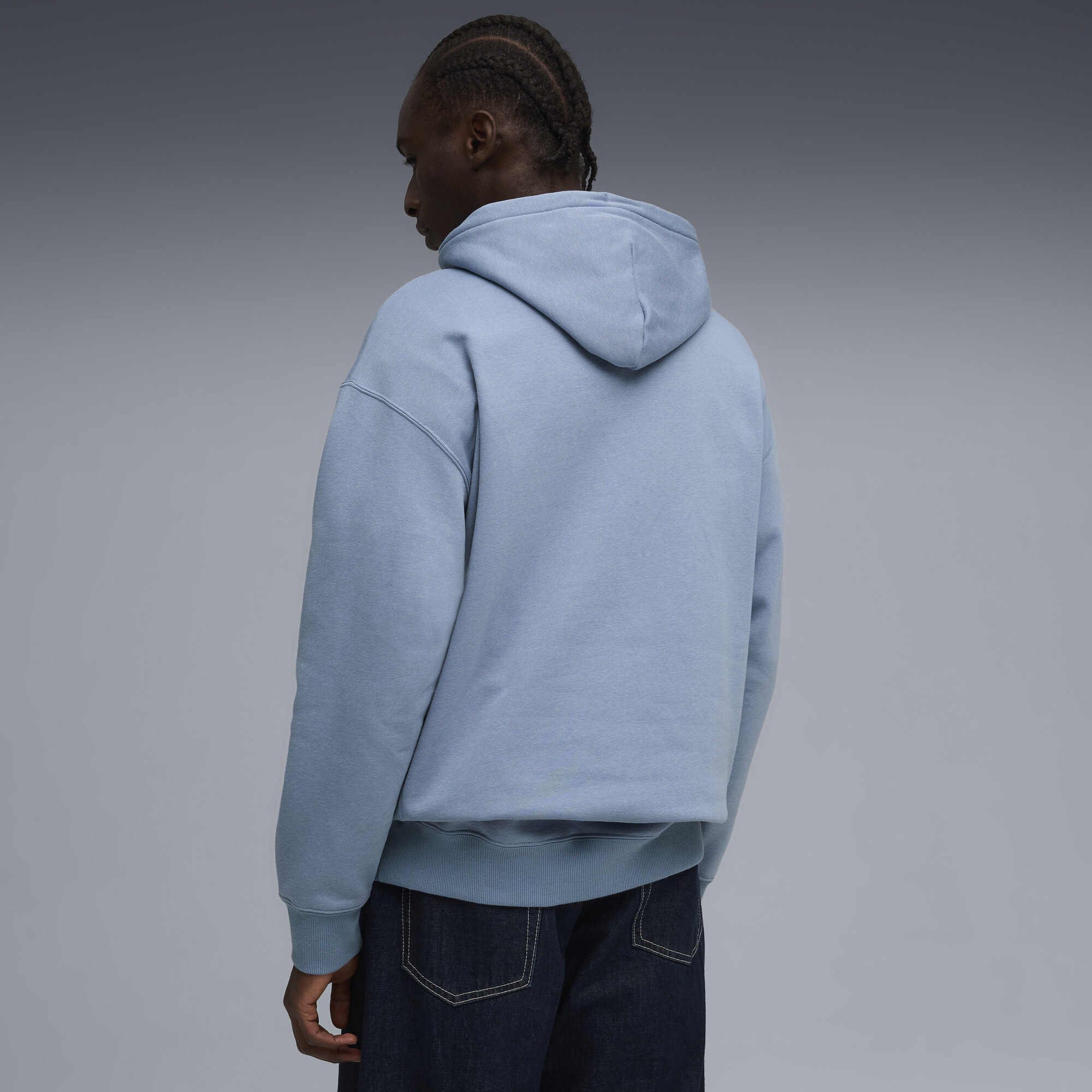 PUMA Wardrobe Essentials relaxte fleece hoodie voor Heren, Blauw, Maat L thumbnail 5