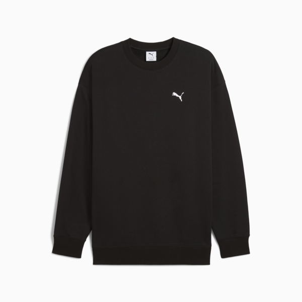 WARDROBE ESS Relaxed Crew Men, PUMA Black, large-ZAF