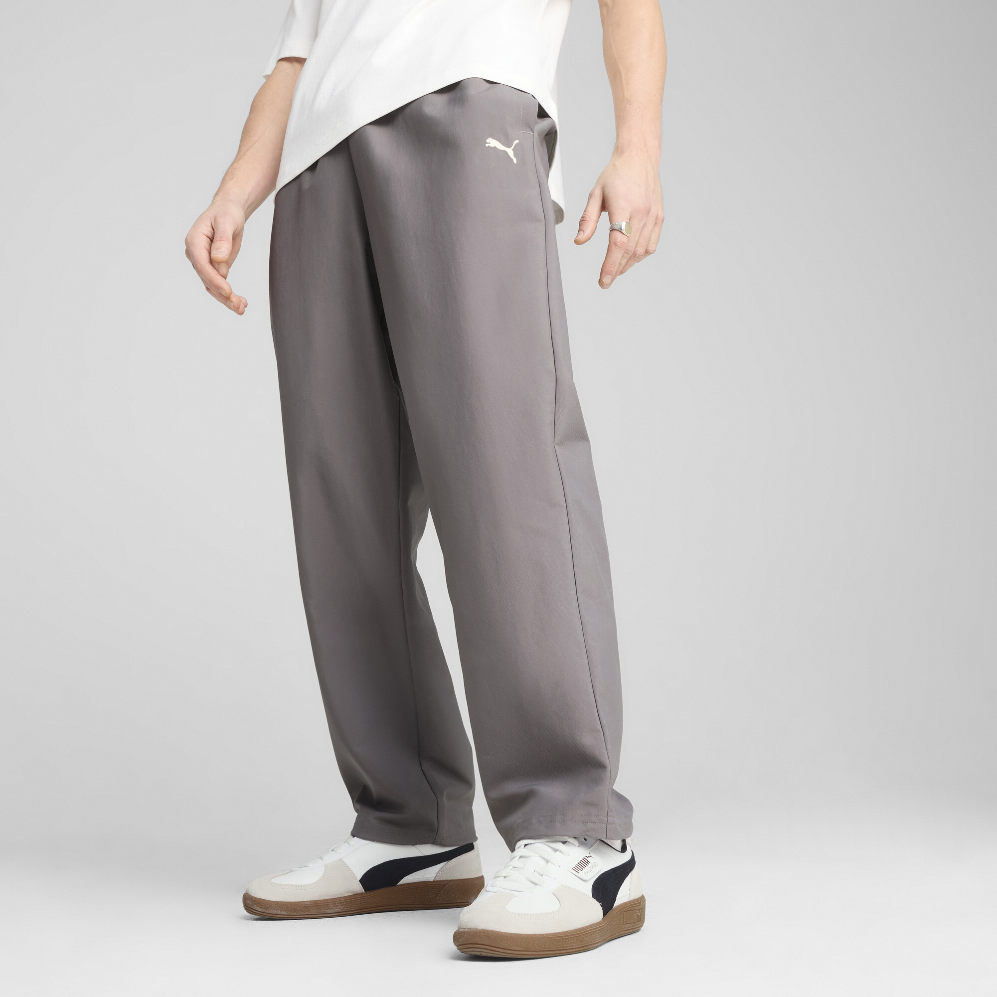 Puma WARDROBE ESS Relaxed Hose Herren | Mit Plain | Cast Iron | Größe: L