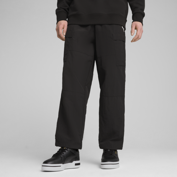 WARDROBE ESS Relaxed Cargo Pants Men, PUMA Black, large-MEX