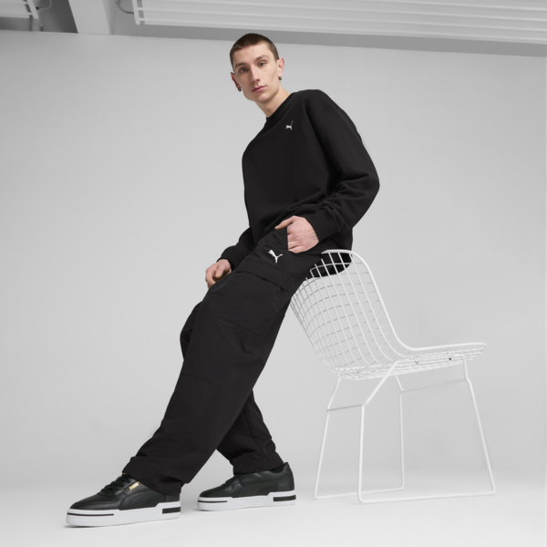 WARDROBE ESS Relaxed Cargo Pants Men, PUMA Black, large-MEX