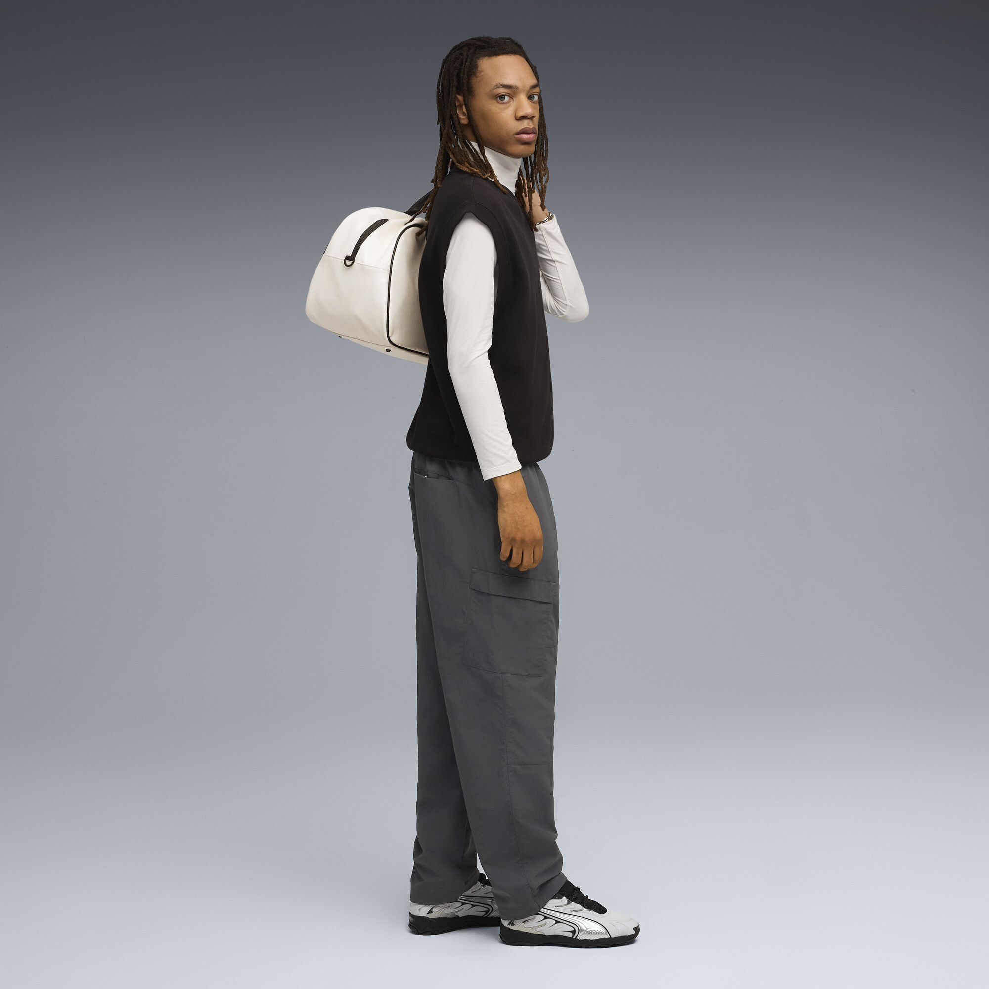 PUMA WARDROBE ESS Relaxed cargobroek voor Heren, Grijs, Maat XXL thumbnail 4