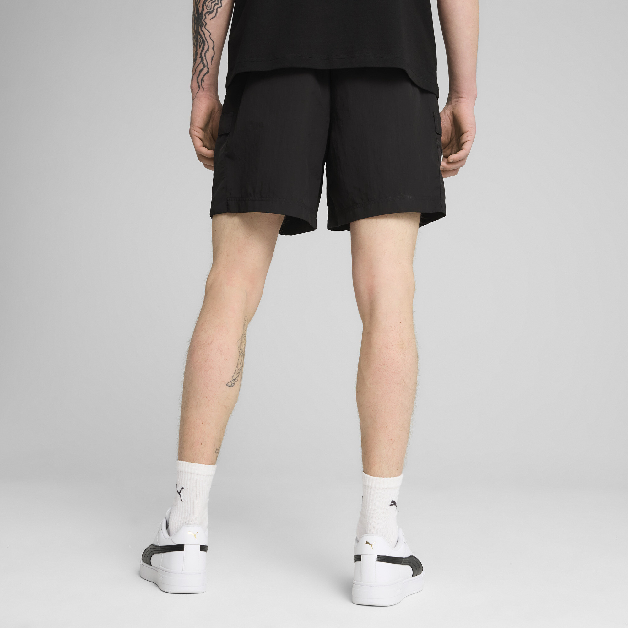PUMA WARDROBE ESS Relaxed cargoshort voor Heren, Zwart, Maat S thumbnail 5