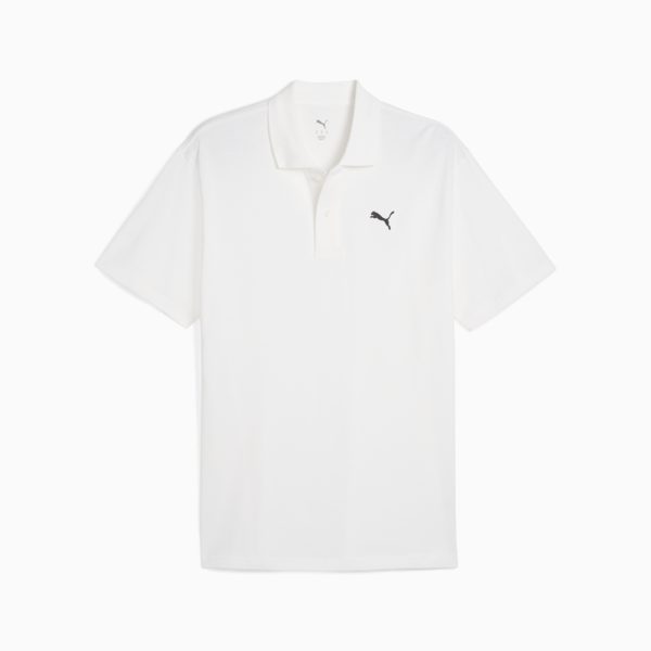 WARDROBE Essentials Pique Relaxed Polo Men, PUMA White, large-ZAF