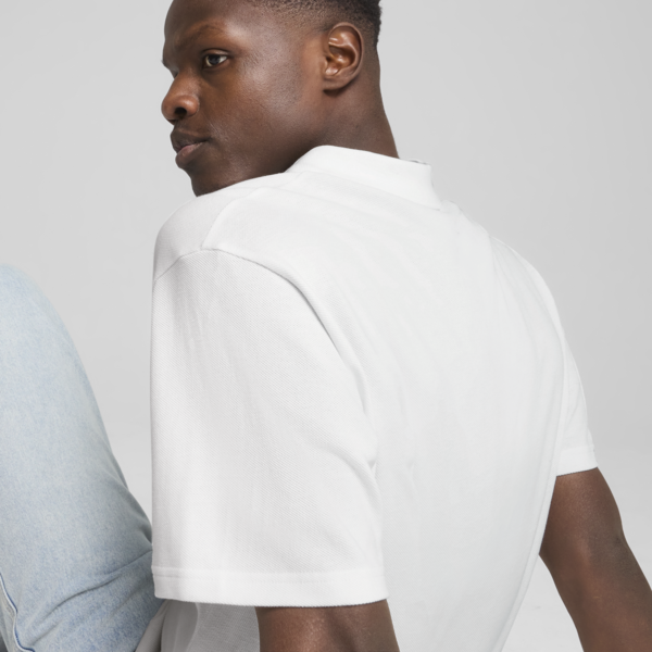WARDROBE Essentials Pique Relaxed Polo Men, PUMA White, large-MEX