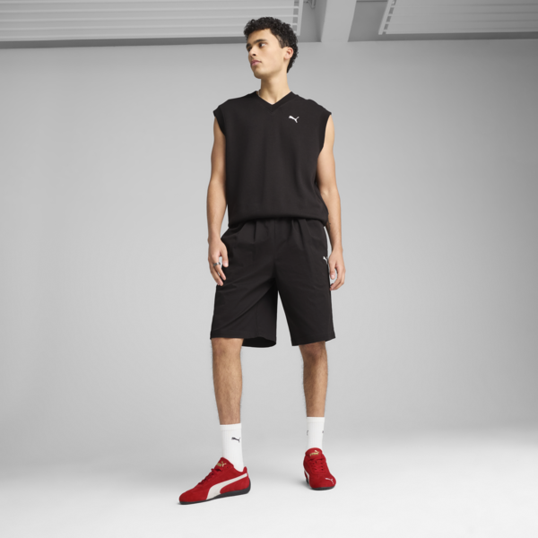 Wardrobe Essentials Woven Long Line Relaxed 11" Shorts Men, PUMA Black, large-ZAF