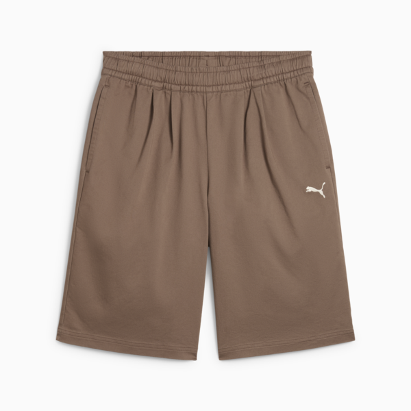 Wardrobe Essentials Woven Long Line Relaxed 11" Shorts Men, Totally Taupe, large-ZAF