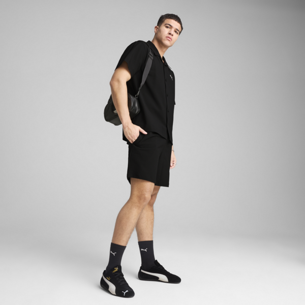 Camisa holgada WARDROBE Essentials Cloqué para hombre, PUMA Black, large-MEX
