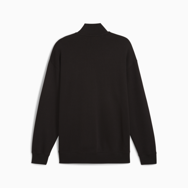 WARDROBE ESS Relaxed Half Zip Crew Men, PUMA Black, large-ZAF
