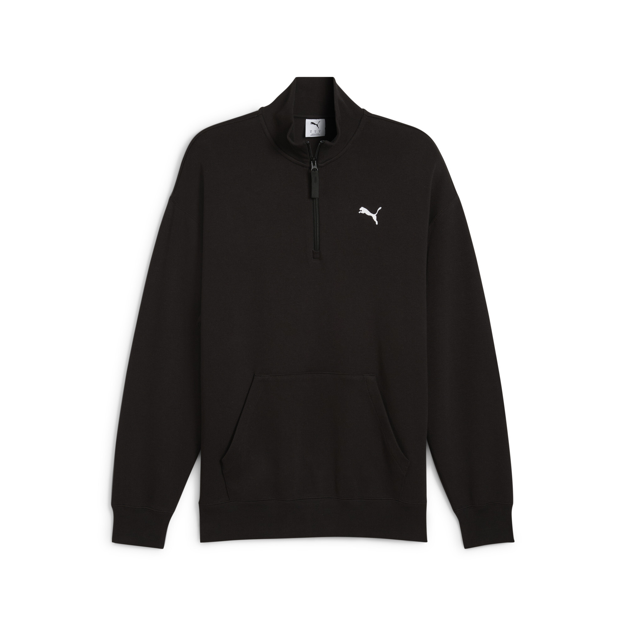 PUMA Wardrobe Essentials Men's Relaxed Half-Zip Crew - Picture 8 of 14