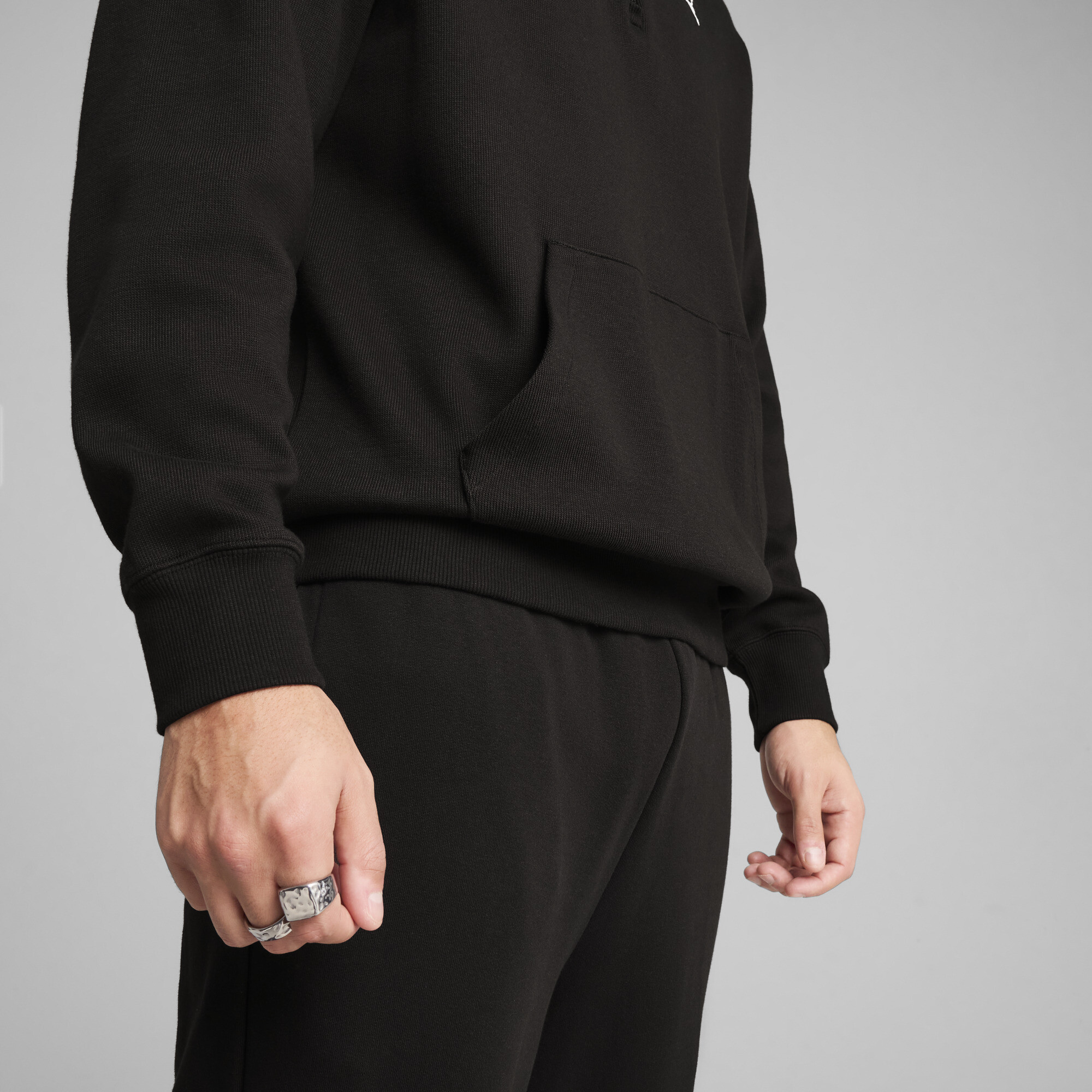 PUMA Wardrobe Essentials Men's Relaxed Half-Zip Crew - Picture 14 of 14