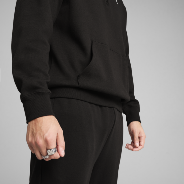 WARDROBE ESS Relaxed Half Zip Crew Men, PUMA Black, large-ZAF