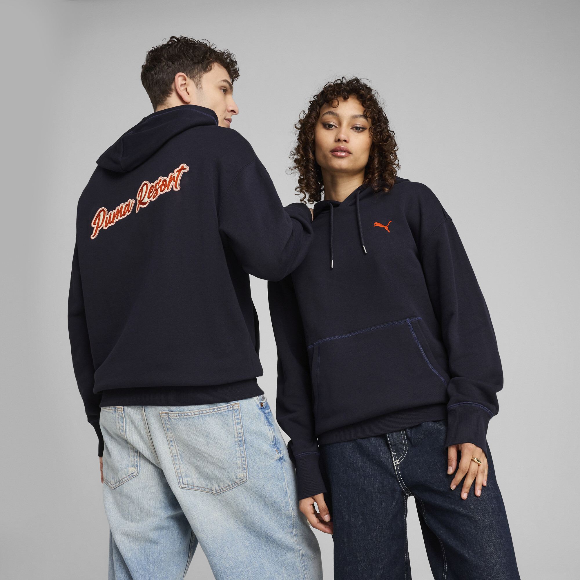 Puma Premium Essentials Men's Relaxed Hoodie In Blue