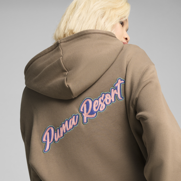 PREMIUM Essentials Relaxed Graphic Hoodie Unisex, Totally Taupe, large-ZAF