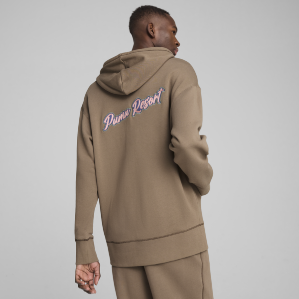 PREMIUM Essentials Relaxed Graphic Hoodie Unisex, Totally Taupe, large-ZAF