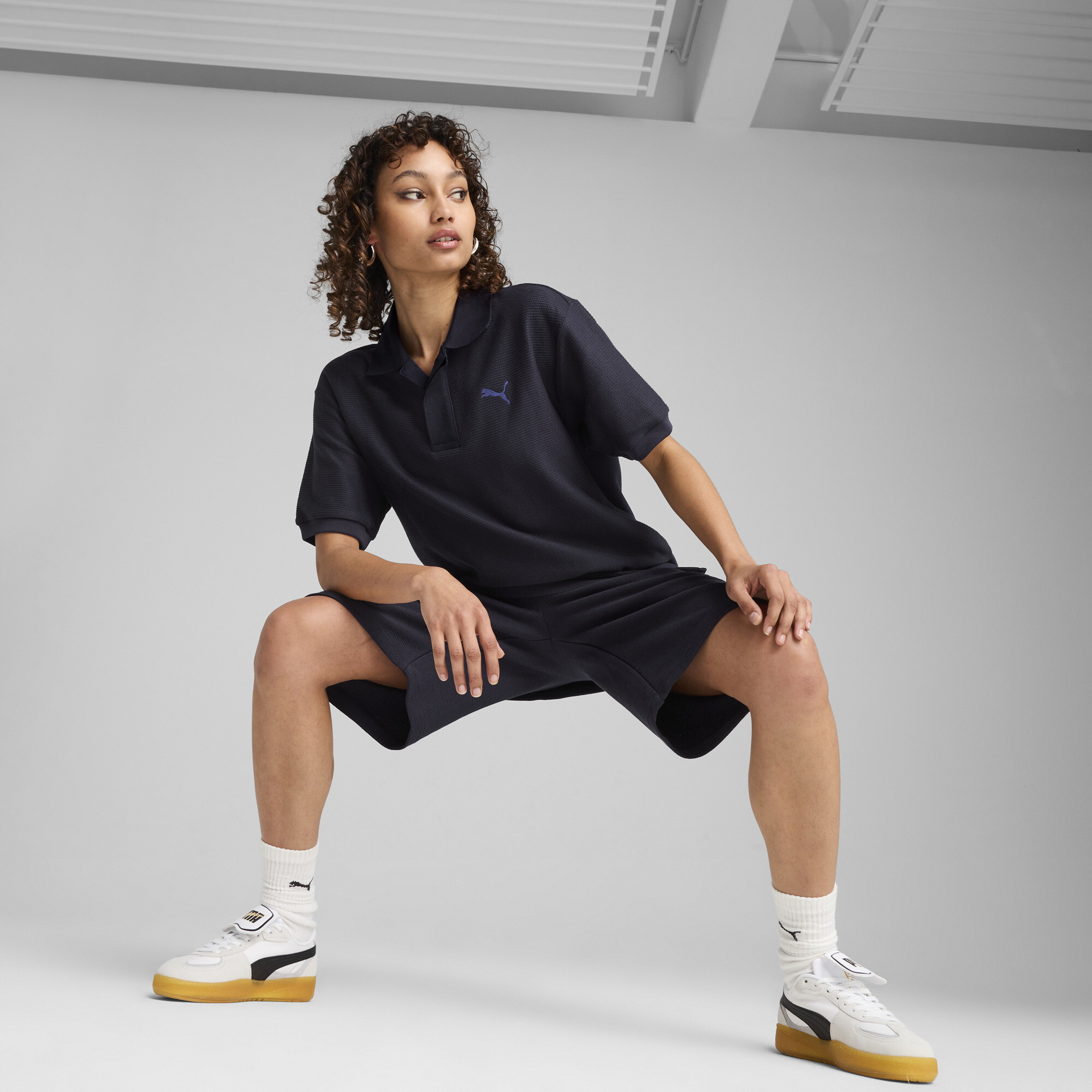 PUMA PREMIUM ESS Relaxed Jacquard uniseks polo, Blauw, Maat XXS thumbnail 6