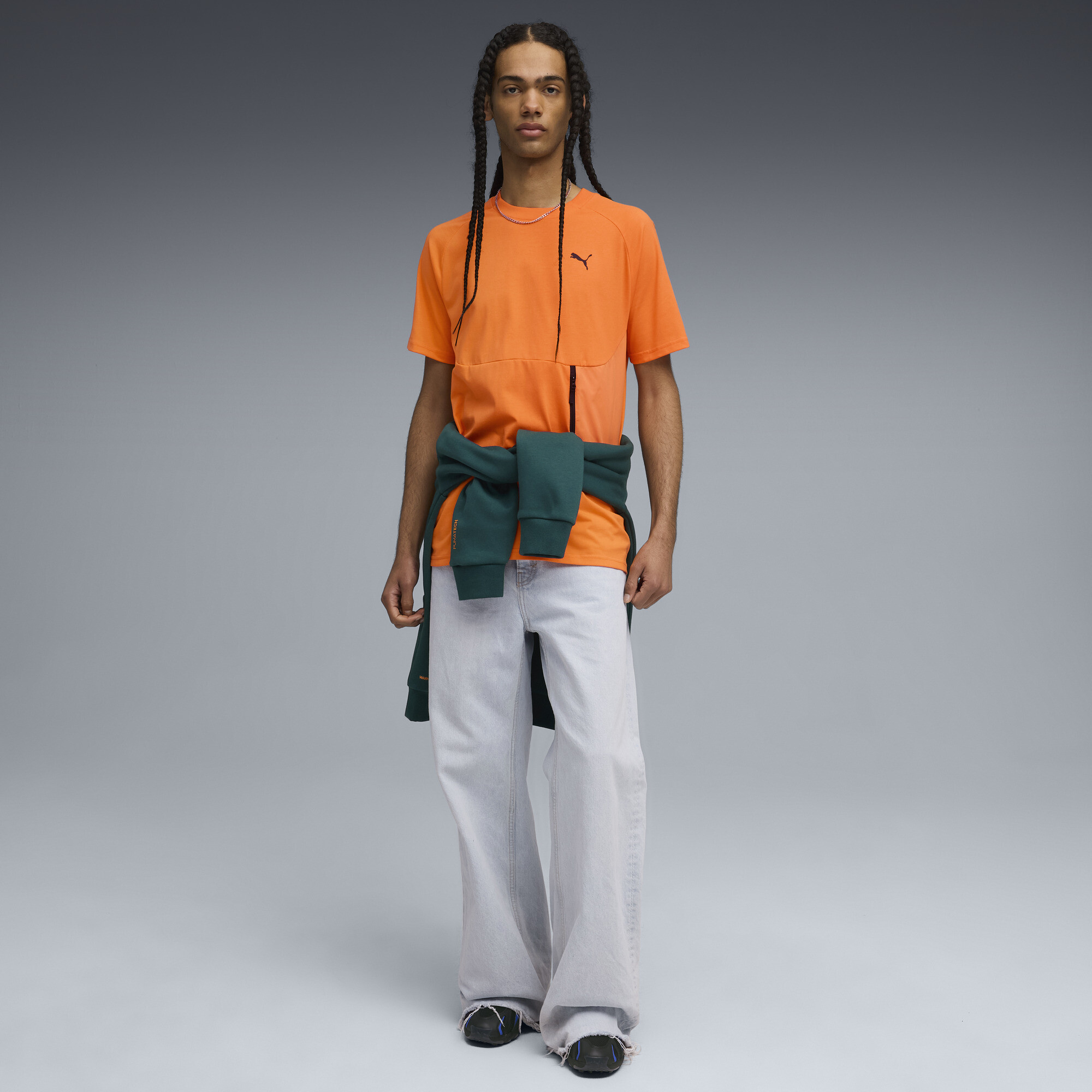 PUMATECH T-shirt met zakje voor Heren, Oranje, Maat XS thumbnail 4