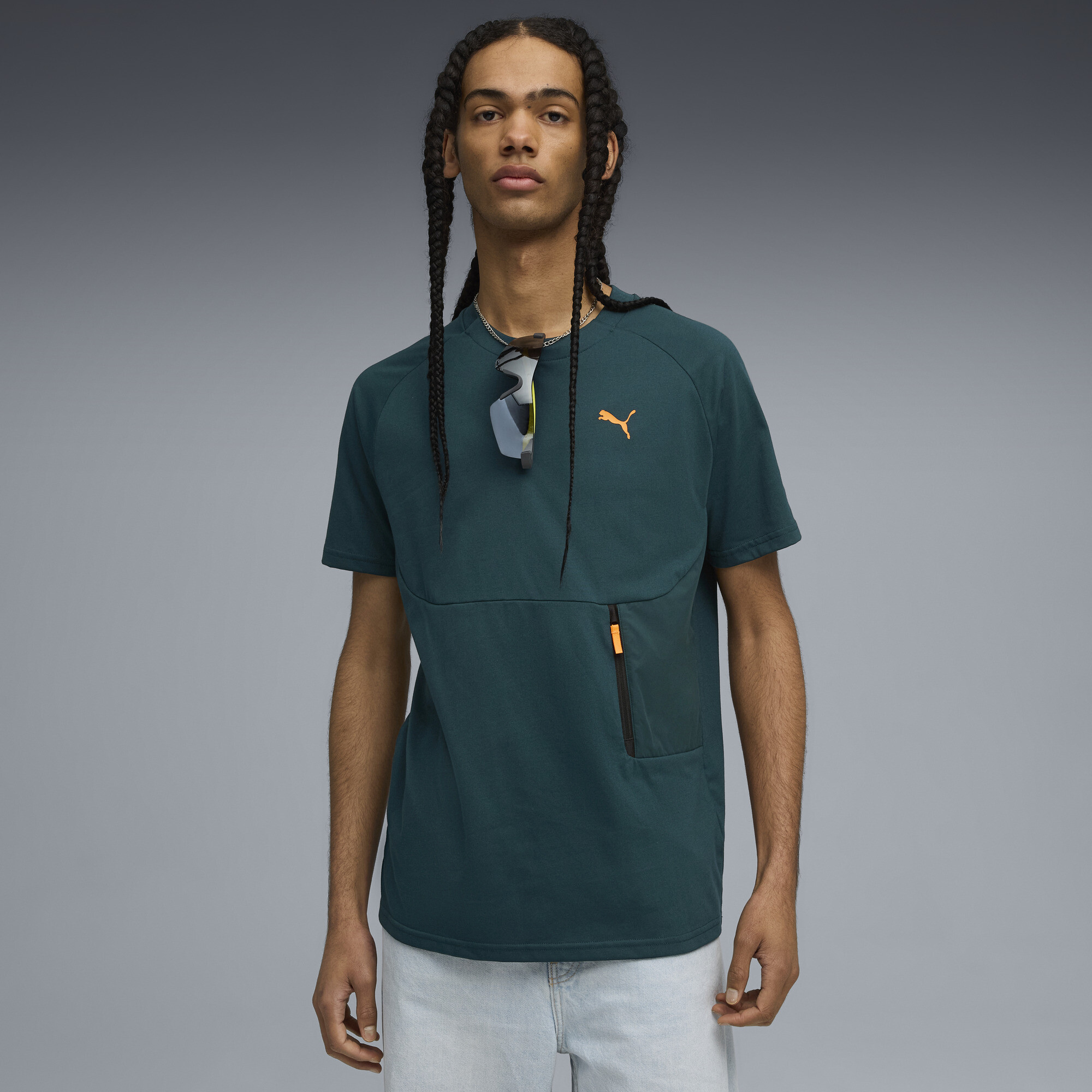 Puma Tech Men's Pocket T-shirt In Green
