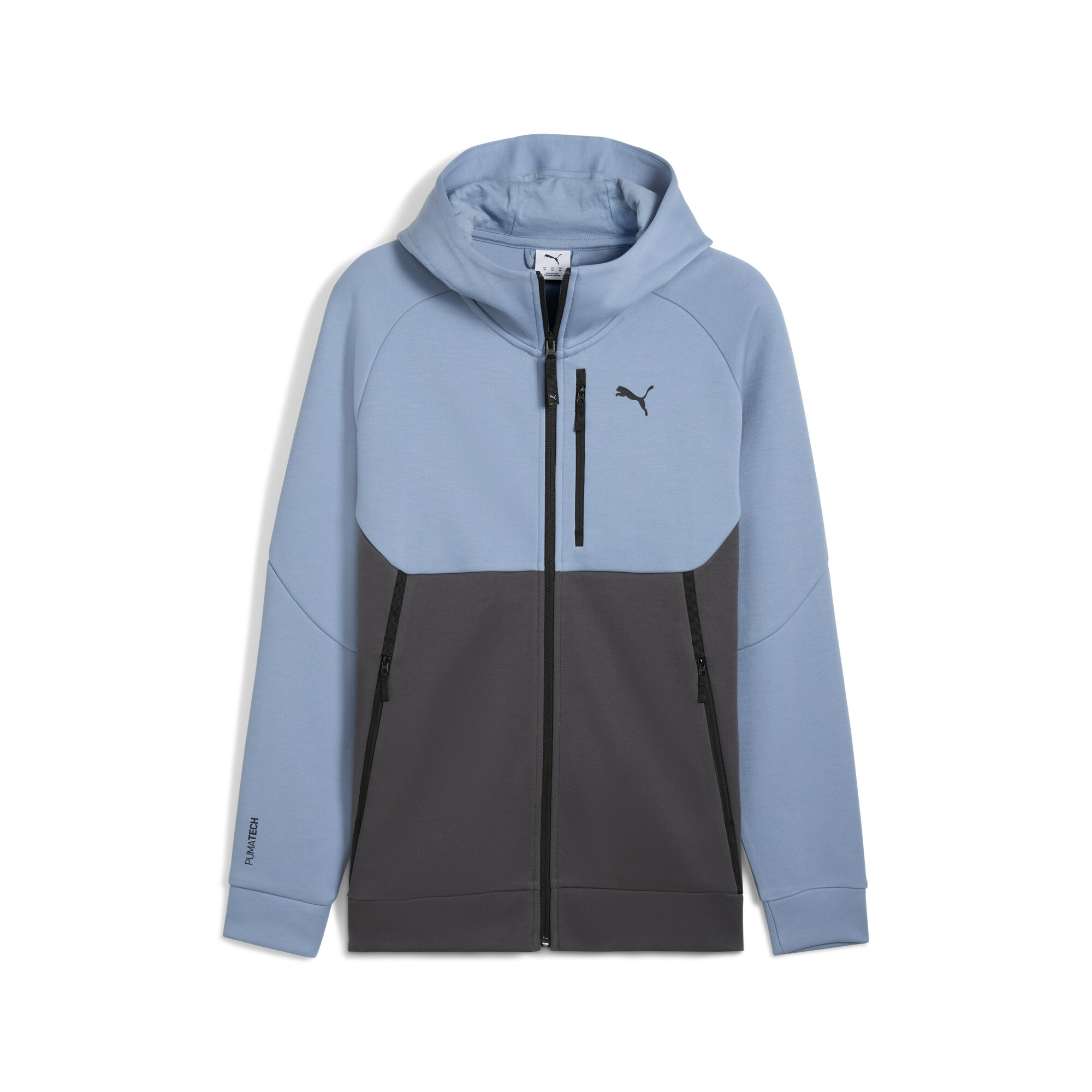 PUMATECH hoodie met rits voor Heren, Blauw/Grijs, Maat M thumbnail 3