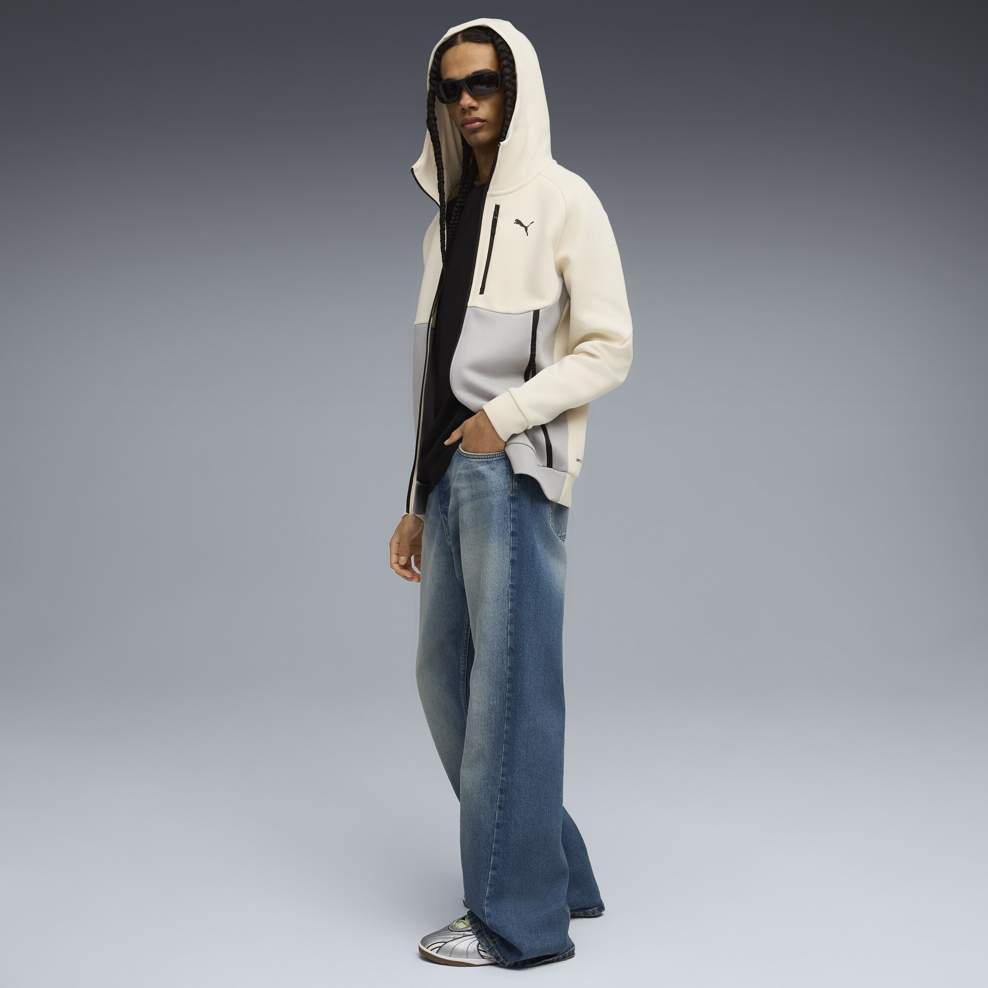 PUMATECH hoodie met rits voor Heren, Grijs, Maat L thumbnail 4