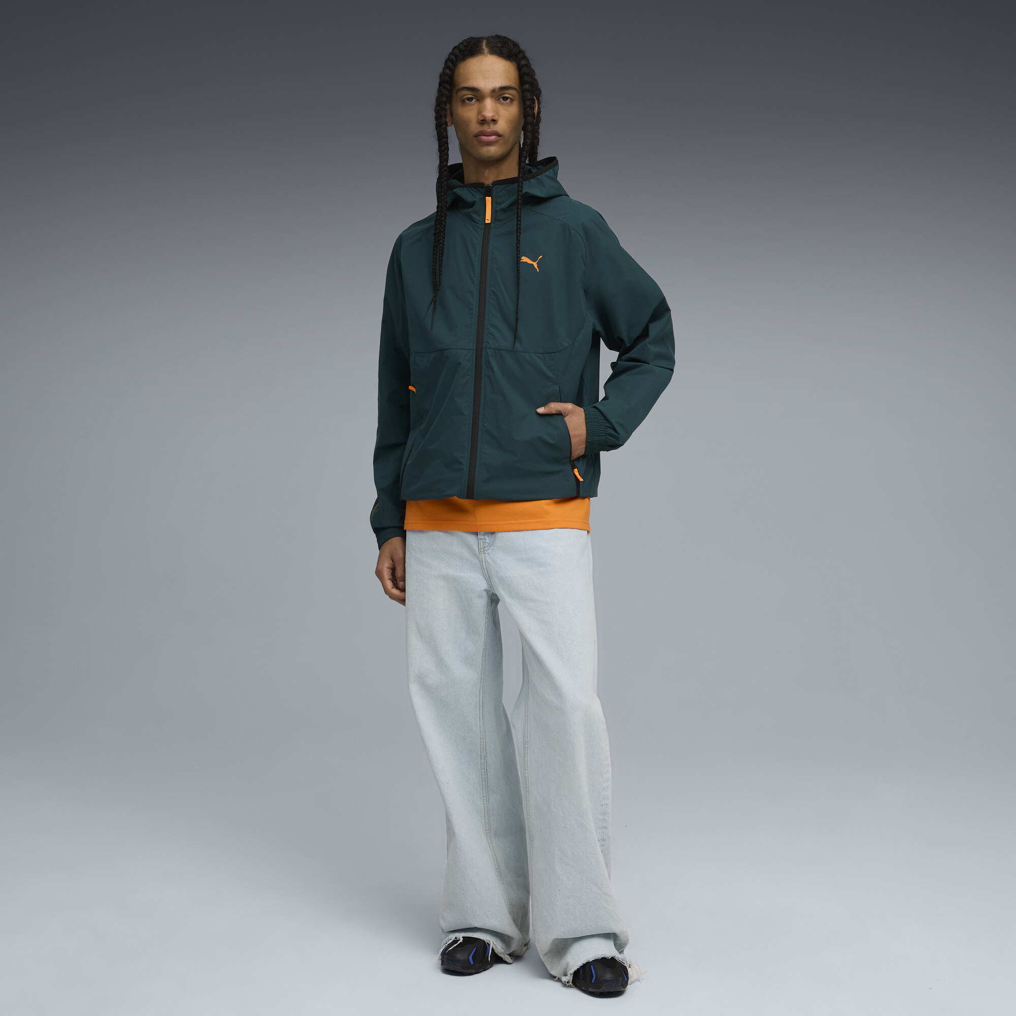 PUMATECH Relaxed trainingsjack voor Heren, Groen, Maat S thumbnail 4