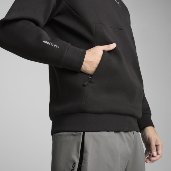 Buzo holgado y estampado con capucha PUMATECH para hombre, PUMA Black, large-ARG
