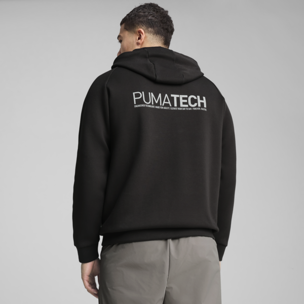 Buzo holgado y estampado con capucha PUMATECH para hombre, PUMA Black, large-ARG