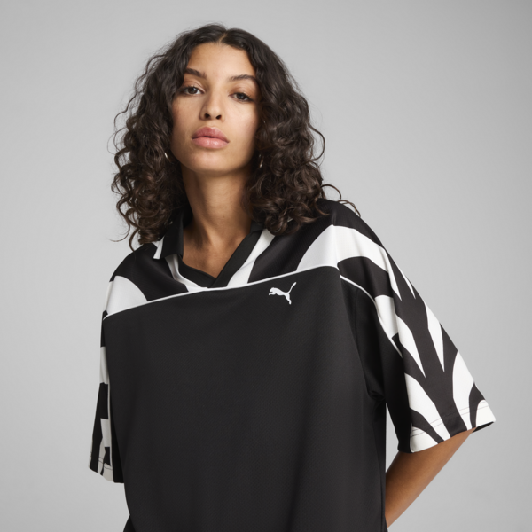 FUTURE.PUMA.ARCHIVE Relaxed Football Jersey Unisex, PUMA Black, large-MEX