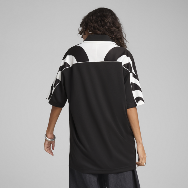 FUTURE.PUMA.ARCHIVE Relaxed Football Jersey Unisex, PUMA Black, large-MEX