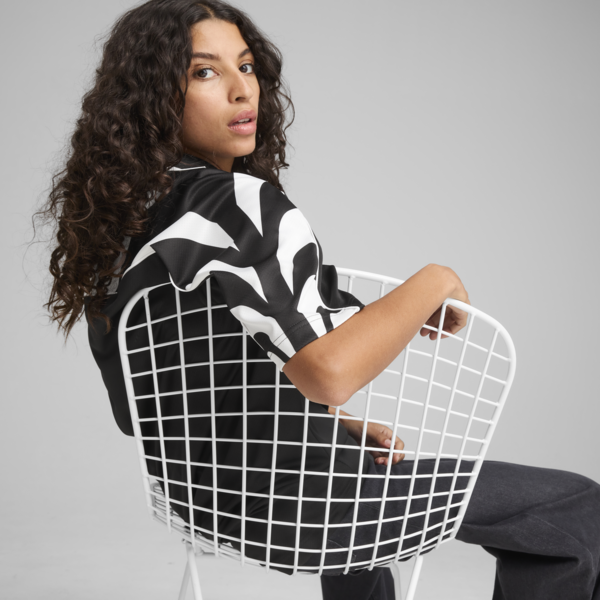 FUTURE.PUMA.ARCHIVE Relaxed Football Jersey Unisex, PUMA Black, large-MEX