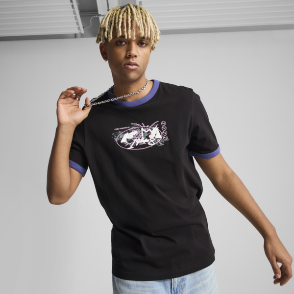 FUTURE.PUMA.ARCHIVE Graphic Ringer Tee Men, PUMA Black, large-MEX