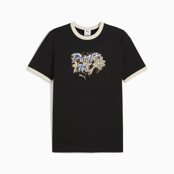 FUTURE.PUMA.ARCHIVE Graphic Ringer Tee Men, PUMA Black-Blue Crystal, large-MEX