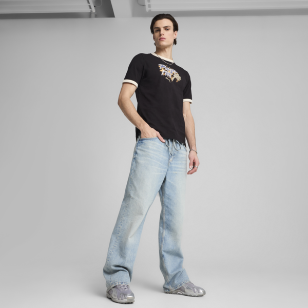 FUTURE.PUMA.ARCHIVE Graphic Ringer Tee Men, PUMA Black-Blue Crystal, large-MEX