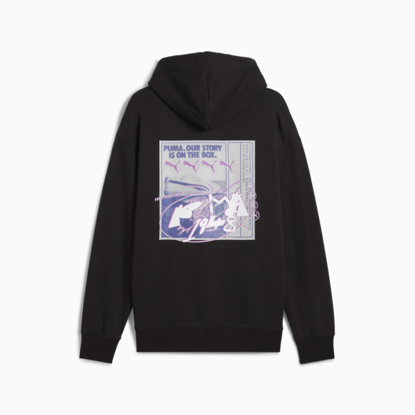 FUTURE.PUMA.ARCHIVE Relaxed Graphic Hoodie Unisex, PUMA Black, large-ZAF