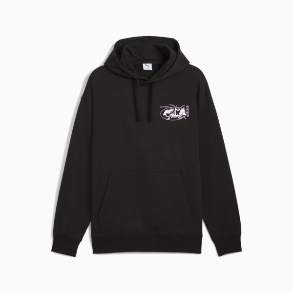 FUTURE.PUMA.ARCHIVE Relaxed Graphic Hoodie Unisex, PUMA Black, large-ZAF