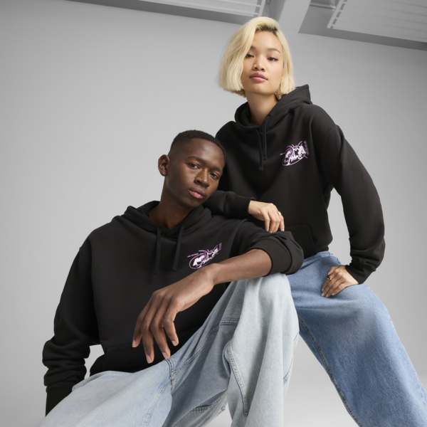 FUTURE.PUMA.ARCHIVE Relaxed Graphic Hoodie Unisex, PUMA Black, large-ZAF