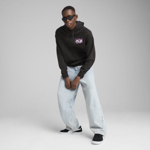 FUTURE.PUMA.ARCHIVE Relaxed Graphic Hoodie Unisex, PUMA Black, large-ZAF