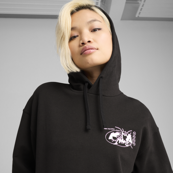 FUTURE.PUMA.ARCHIVE Relaxed Graphic Hoodie Unisex, PUMA Black, large-MEX