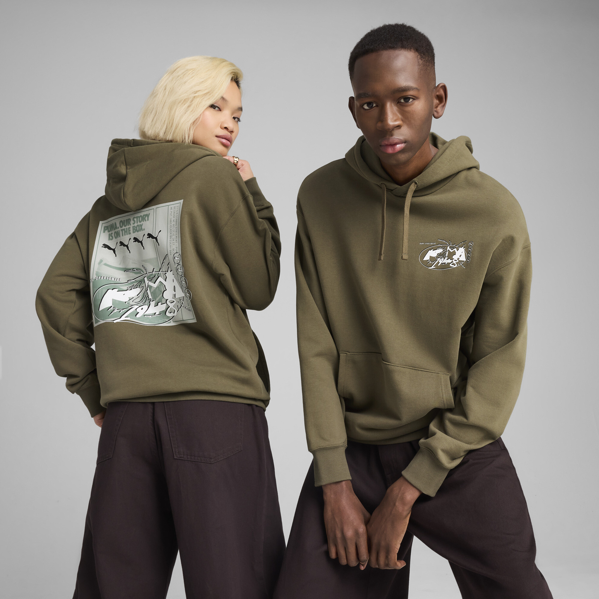 FUTURE.Puma.ARCHIVE Relaxed Fit Hoodie mit Grafik Unisex | Mit Print | Loden Green | Größe: XL