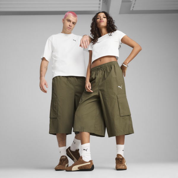 FUTURE.PUMA.ARCHIVE Relaxed Cargo 16" Jorts Unisex, Loden Green, large-ZAF