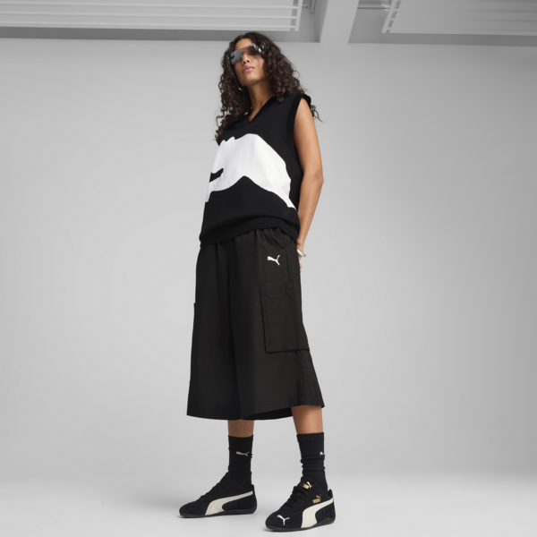 FUTURE.PUMA.ARCHIVE Relaxed Graphic Knitted Vest Unisex, PUMA Black, large-ZAF