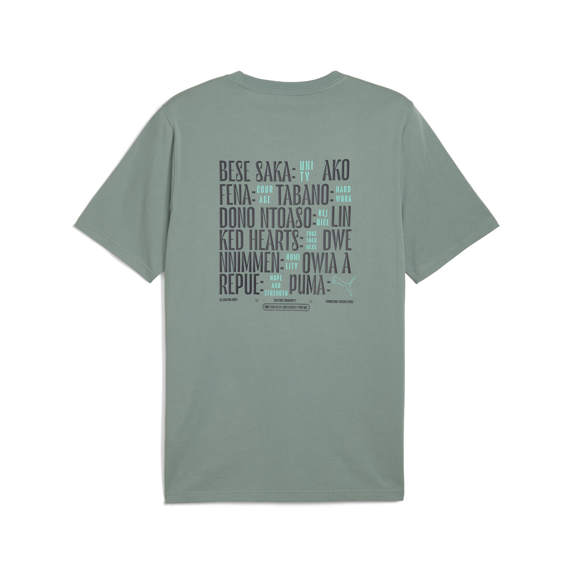 Road To Unity Values T-shirt met print voor Heren, Groen, Maat L | PUMA