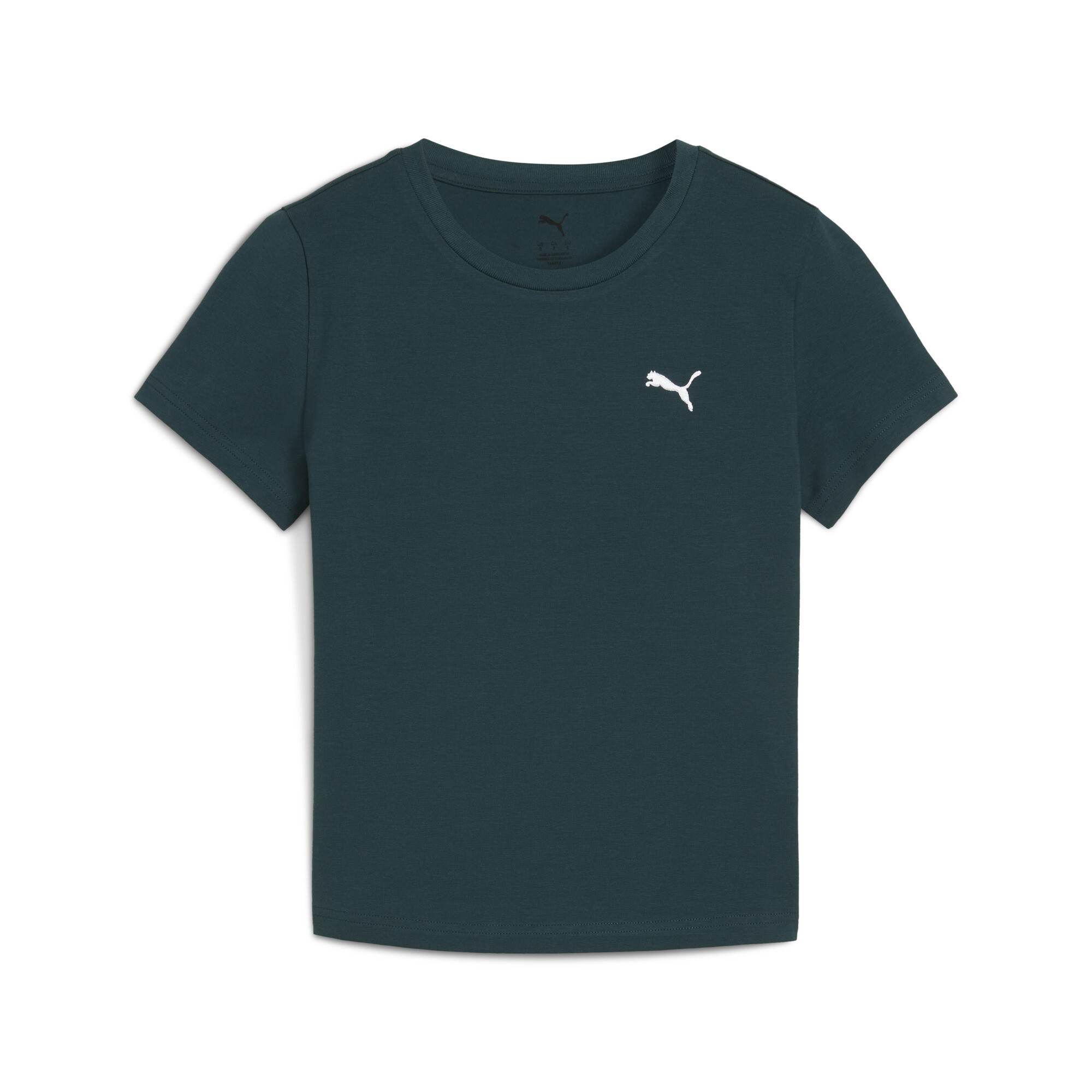 PUMA Essentials Slim T-shirt voor Dames, Groen, Maat S thumbnail 3