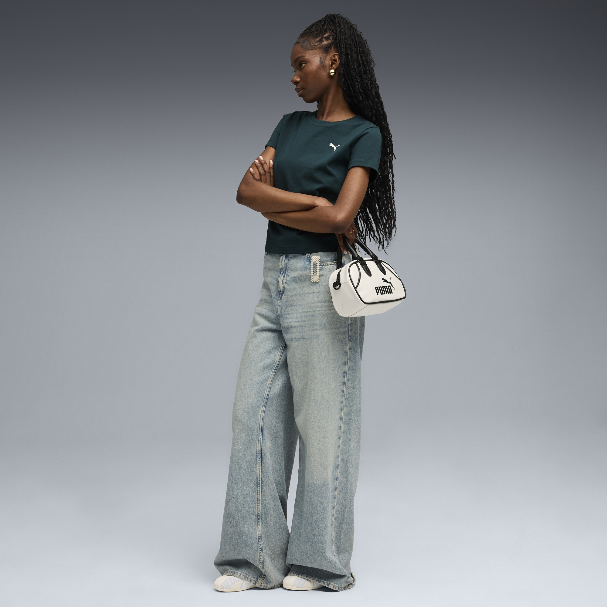 PUMA Essentials Slim T-shirt voor Dames, Groen, Maat S thumbnail 4