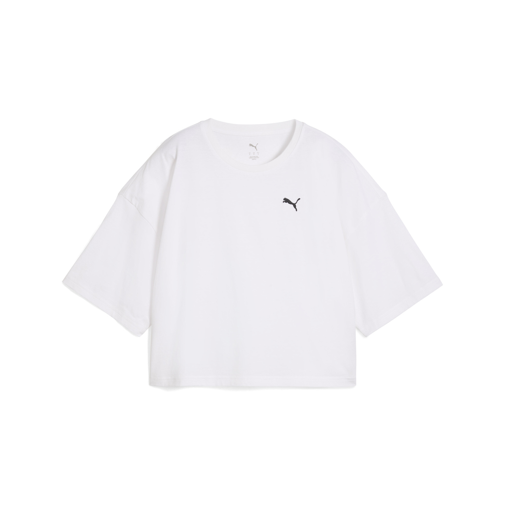 PUMA WARDROBE ESS oversized kort T-shirt voor Dames, Wit, Maat L thumbnail 3