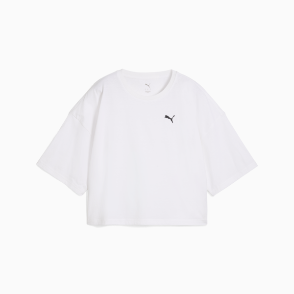 WARDROBE Essentials Oversized Short Tee Women, PUMA White, large-ZAF
